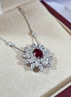 Украшение GIA  Колье С Рубином И Бриллиантами   