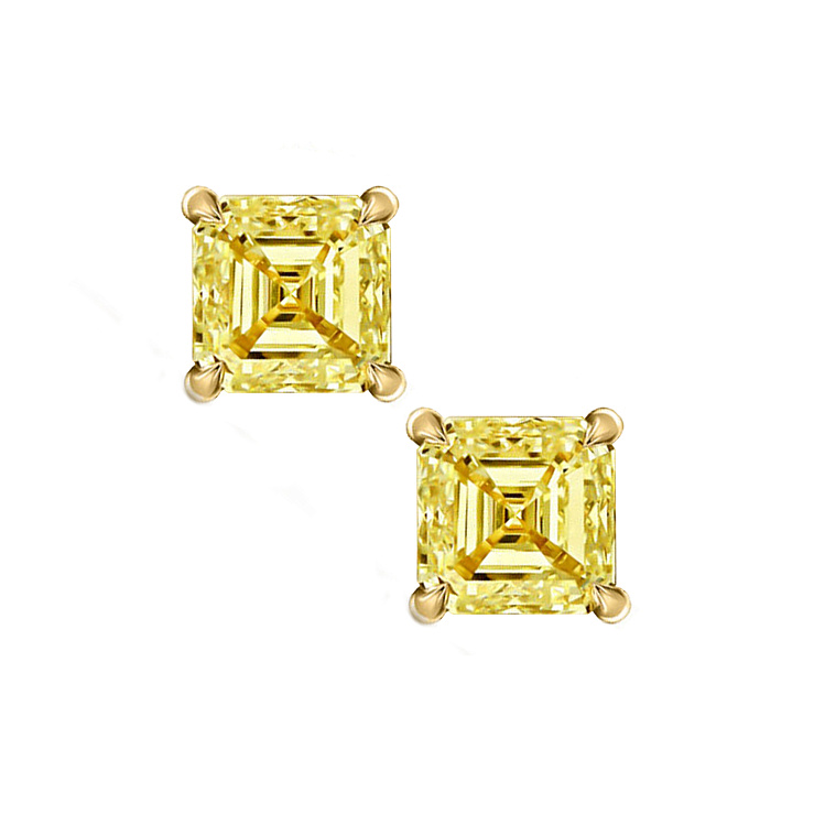 Украшение GIA  Серьги 2,51/2,51 ct. U to V/VS1 (Asscher cut)   