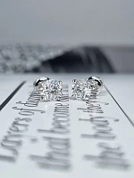 Украшение GIA  Серьги 1,00/1,00 ct. E/Si1 (3 excellent) Round Diamonds   