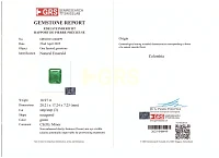 Украшение GRS GemResearch Swisslab  Кольцо с изумрудом 18,97 ct. (Colombia)   