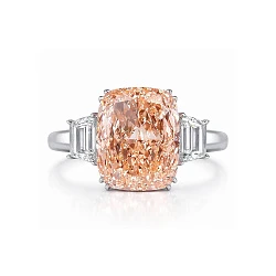 No Name Кольцо 3,13 гр. (15,66 ct.) Fancy Vivid Pink/VS1 (Ограненный синтетический алмаз)
