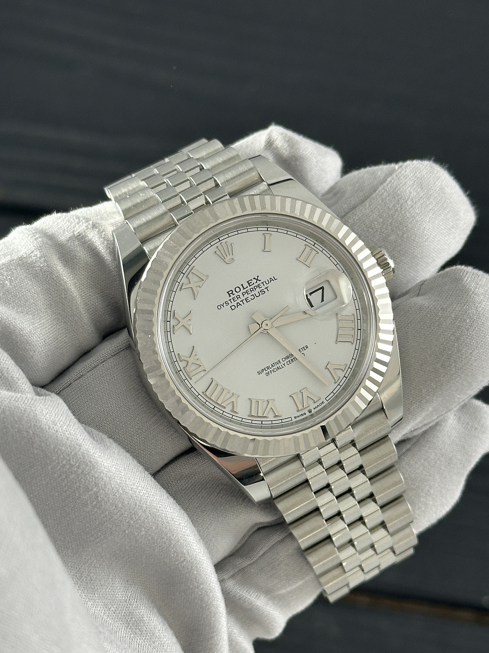 Часы Rolex  - Datejust 41Mm White Roman Dial  126334