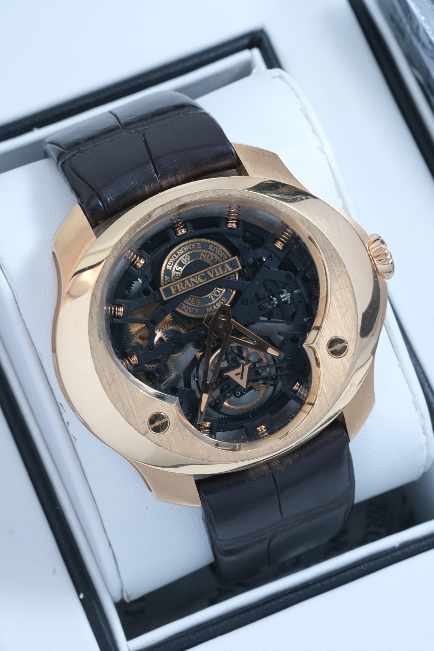 Часы Franc Vila  NEO ALTA Skeleton Rose Gold 47mm Tourbillon  12T.PG.001