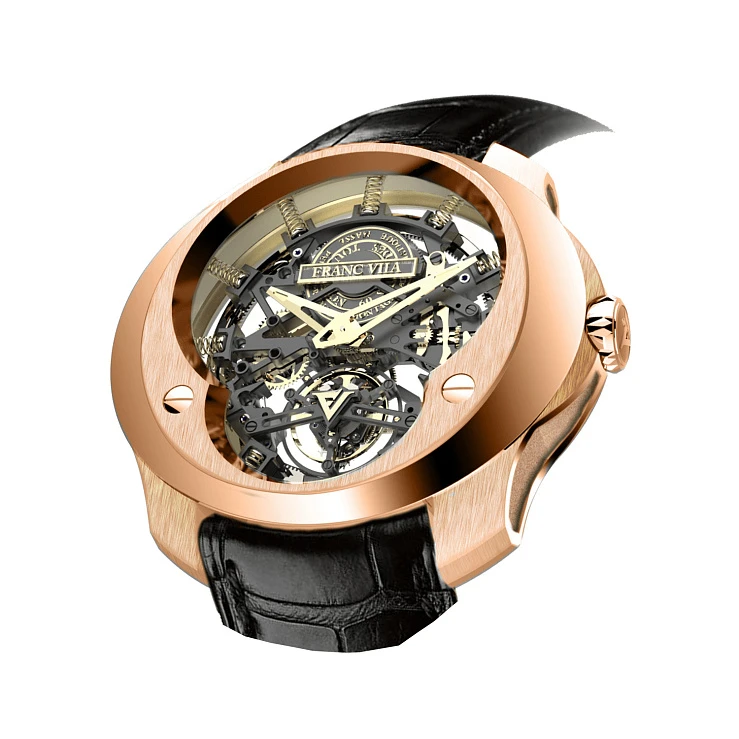 Часы Franc Vila  NEO ALTA Skeleton Rose Gold 47mm Tourbillon  12T.PG.001