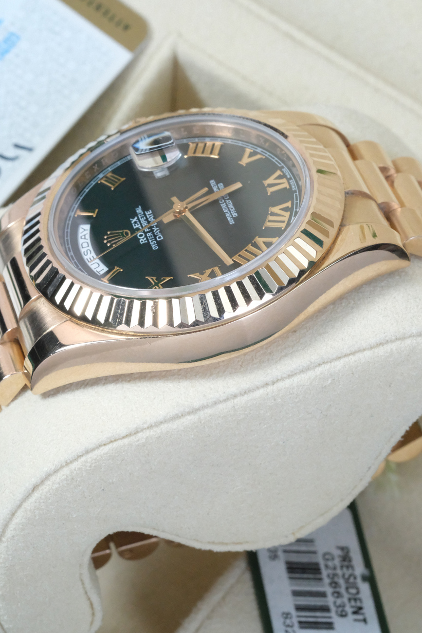 Часы Rolex  Day-Date Ii President Everose Gold Black Dial  218235