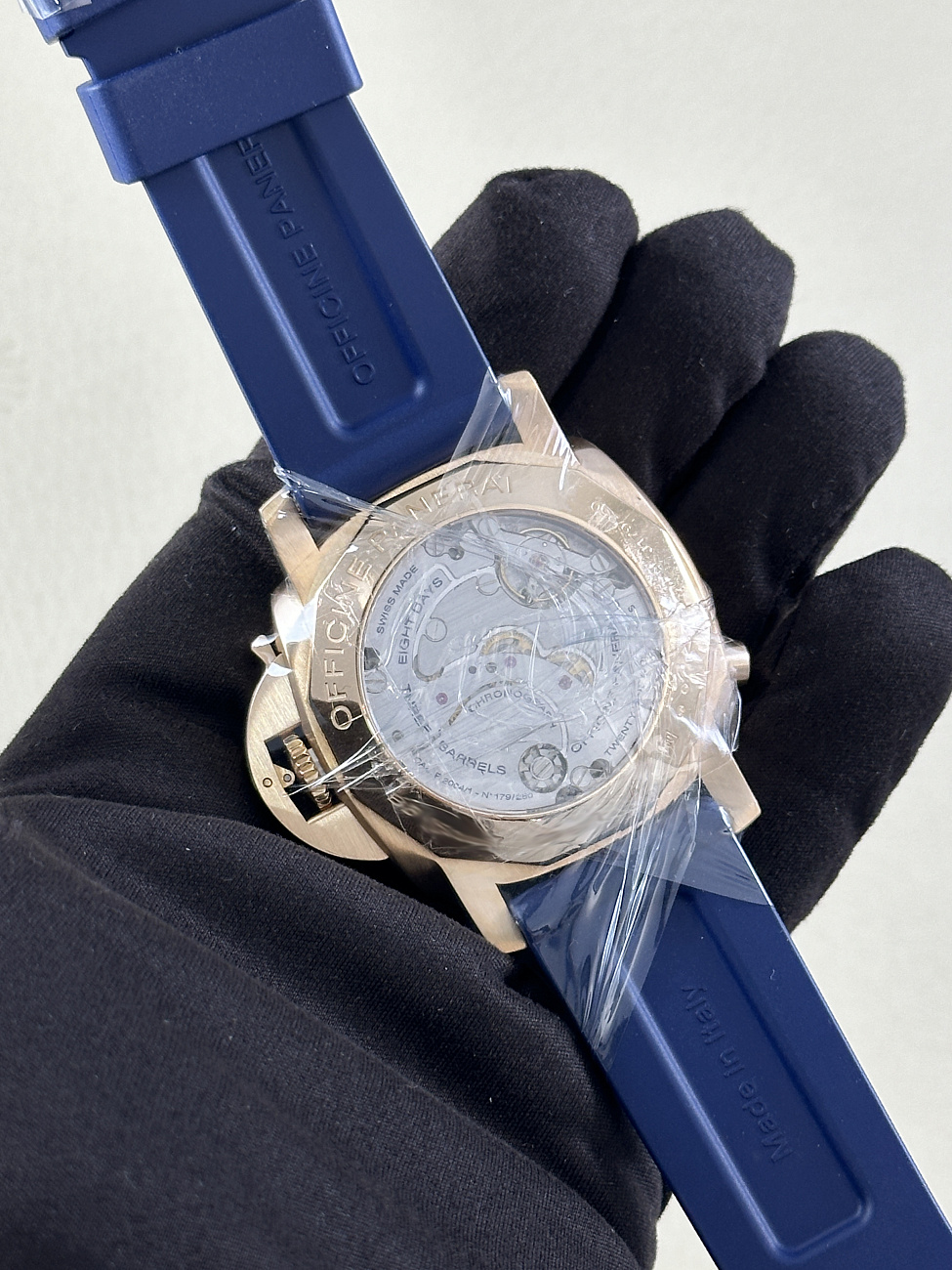 Часы Panerai  Luminor 1950 8 Days Chrono Monopulsante Gmt Pink Gold - 44 Мм Limited Edition  PAM00277