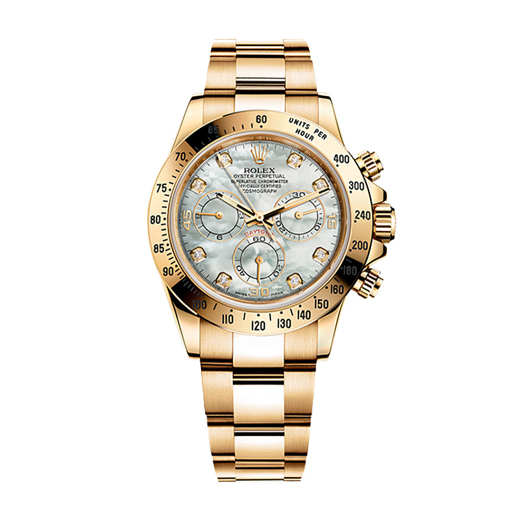 Часы Rolex  Daytona Yellow Gold White Mop Dial  116528