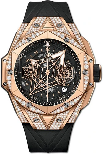 Заказать Hublot  Big Bang Unico Sang Bleu Ii King Gold Pave 45 Mm  418.OX.1108.RX.1604.MXM20