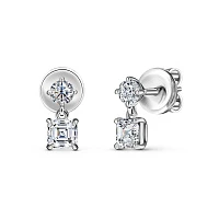 Украшение GIA  Серьги с бриллиантами 1,00/1,01 ct. I/VS1 (Asscher)   