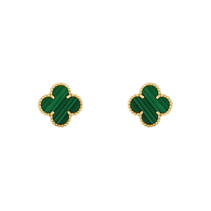 Украшение Van Cleef &amp; Arpels  Vintage Alhambra Earrings Malachite  VCARO3QL00 