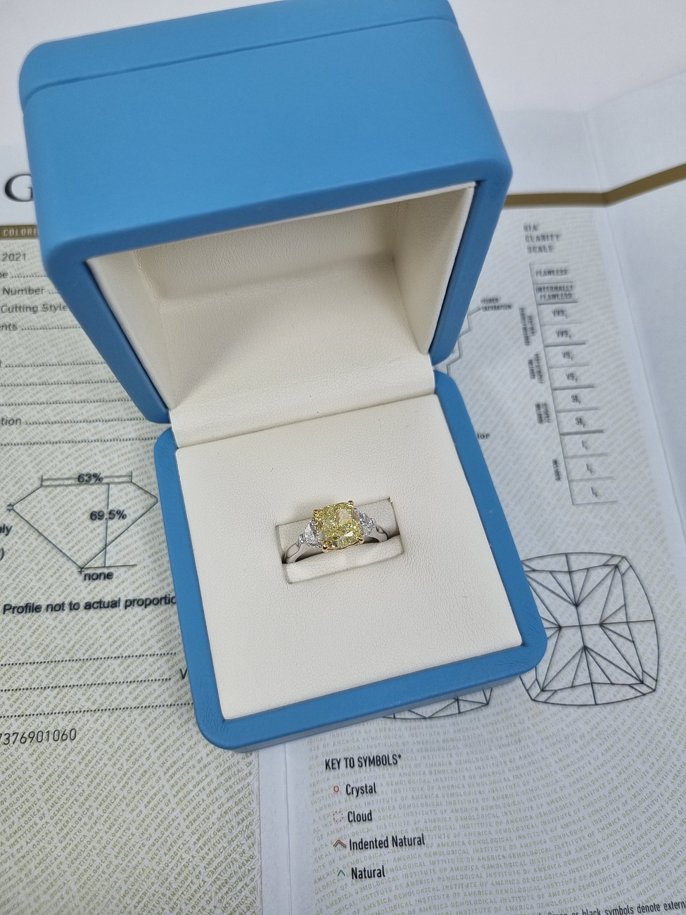 Украшение NO NAME  Кольцо С Бриллиантом 3,52 Ct. Fy/Vs2   