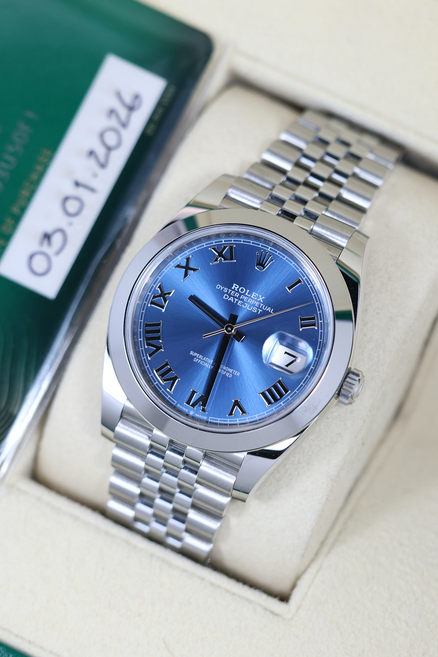 Часы Rolex  Datejust 41mm Blue azzurro   126300-0018