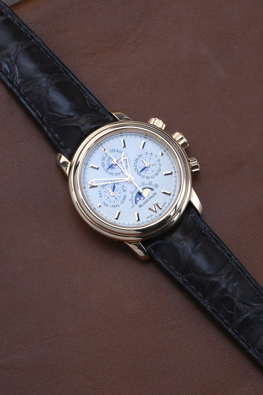 Часы Blancpain  Léman Perpetual Calendar Chronograph 18K Yellow Gold  2585-1418-53