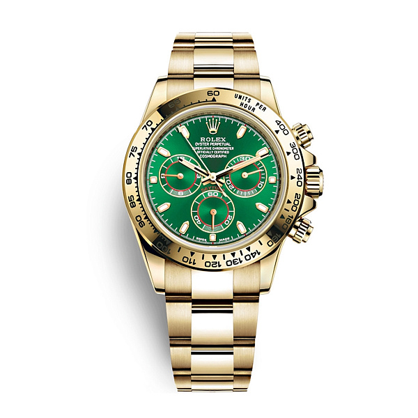Часы Rolex  Cosmograph Daytona 40Mm Yellow Gold Green Dial  116508-0013