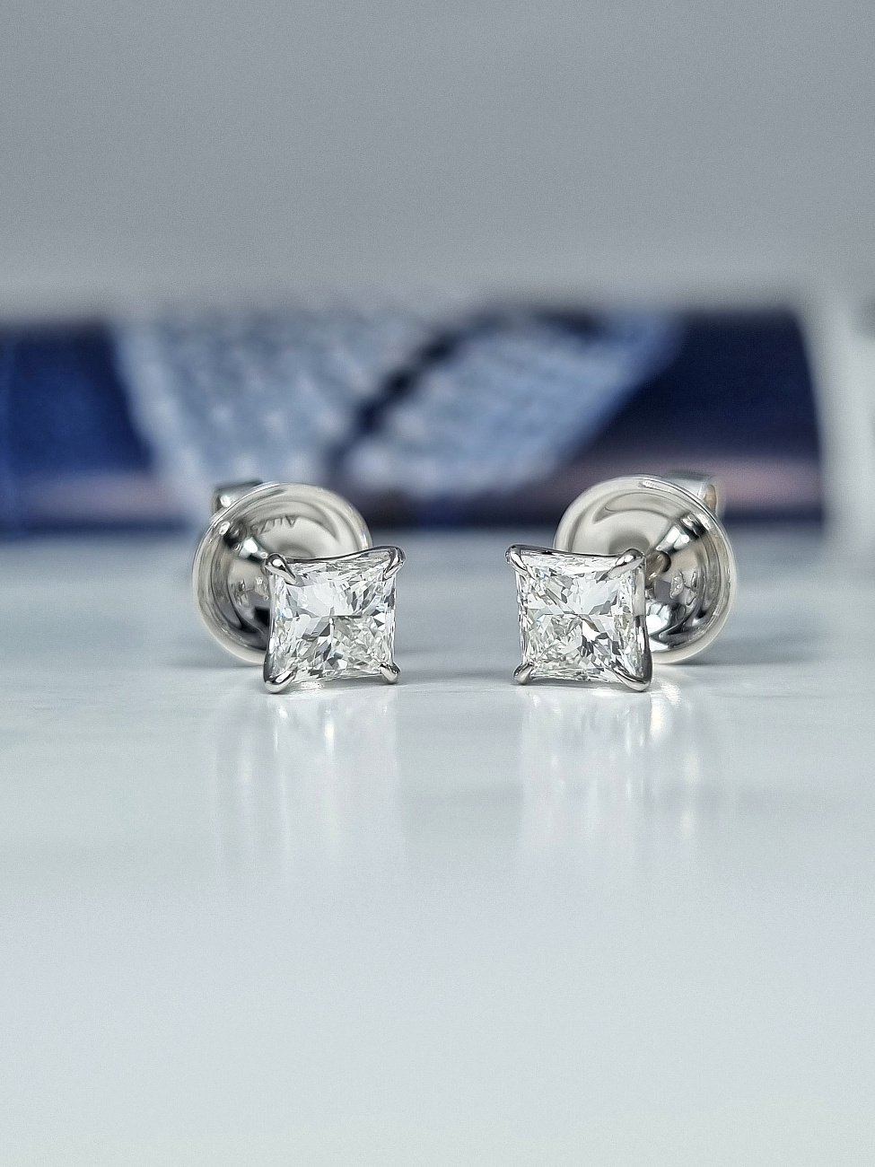 Украшение GIA  Серьги с бриллиантами 1,01/1,01 ct. G/VVS2   