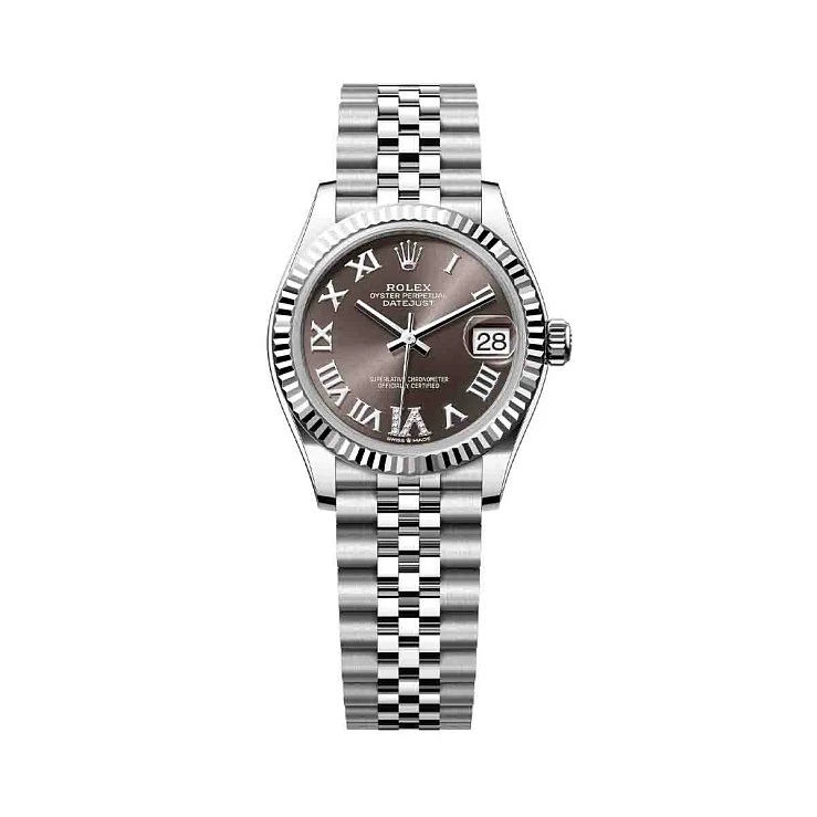Часы Rolex  Datejust 31mm Grey Dial Diamond Index  278274-0028