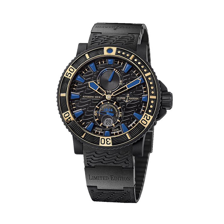 Часы Ulysse N  Maxi Marine Diver Black Sea Limited Edition  263-92LE-3C/923-RG