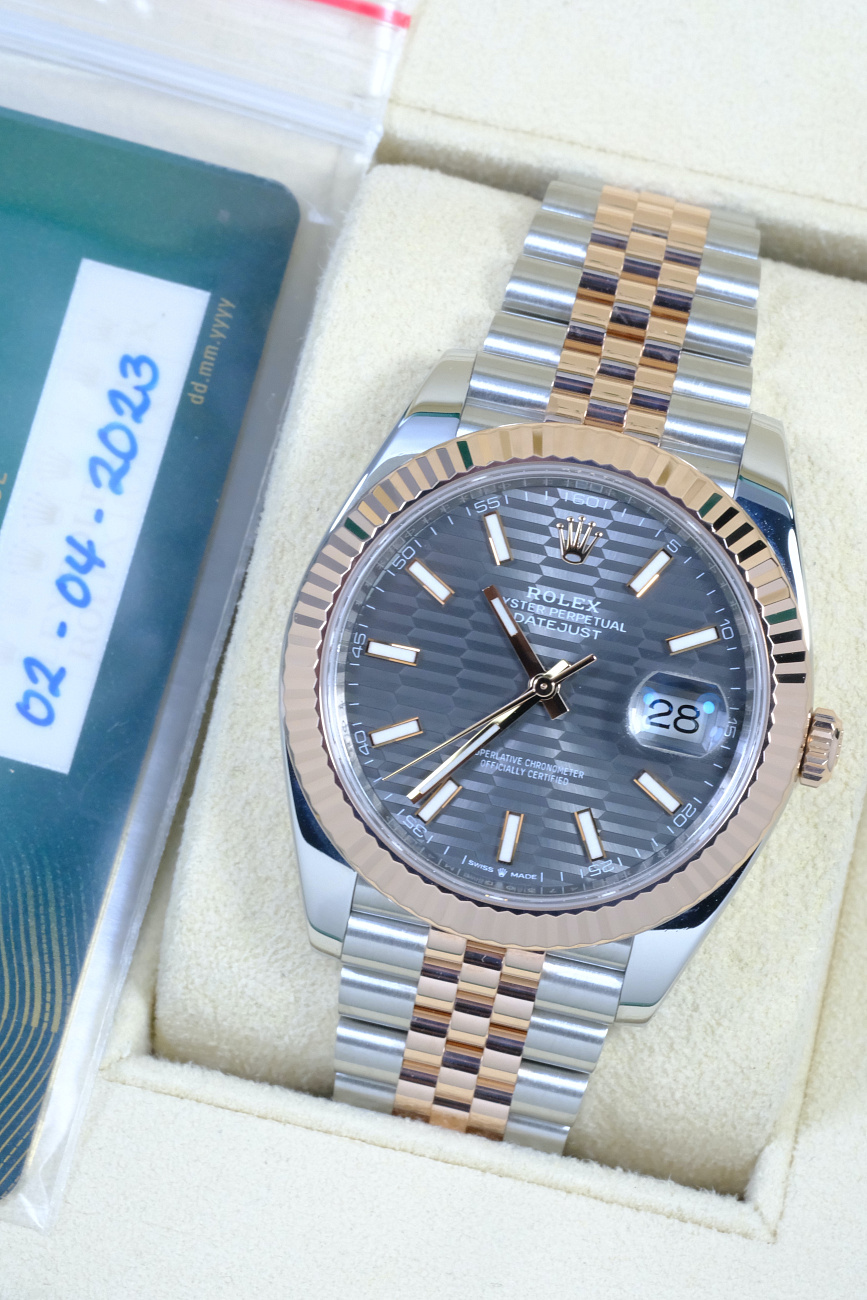 Часы Rolex  Datejust 41Mm Steel And Everose Gold Fluted Motif  126331