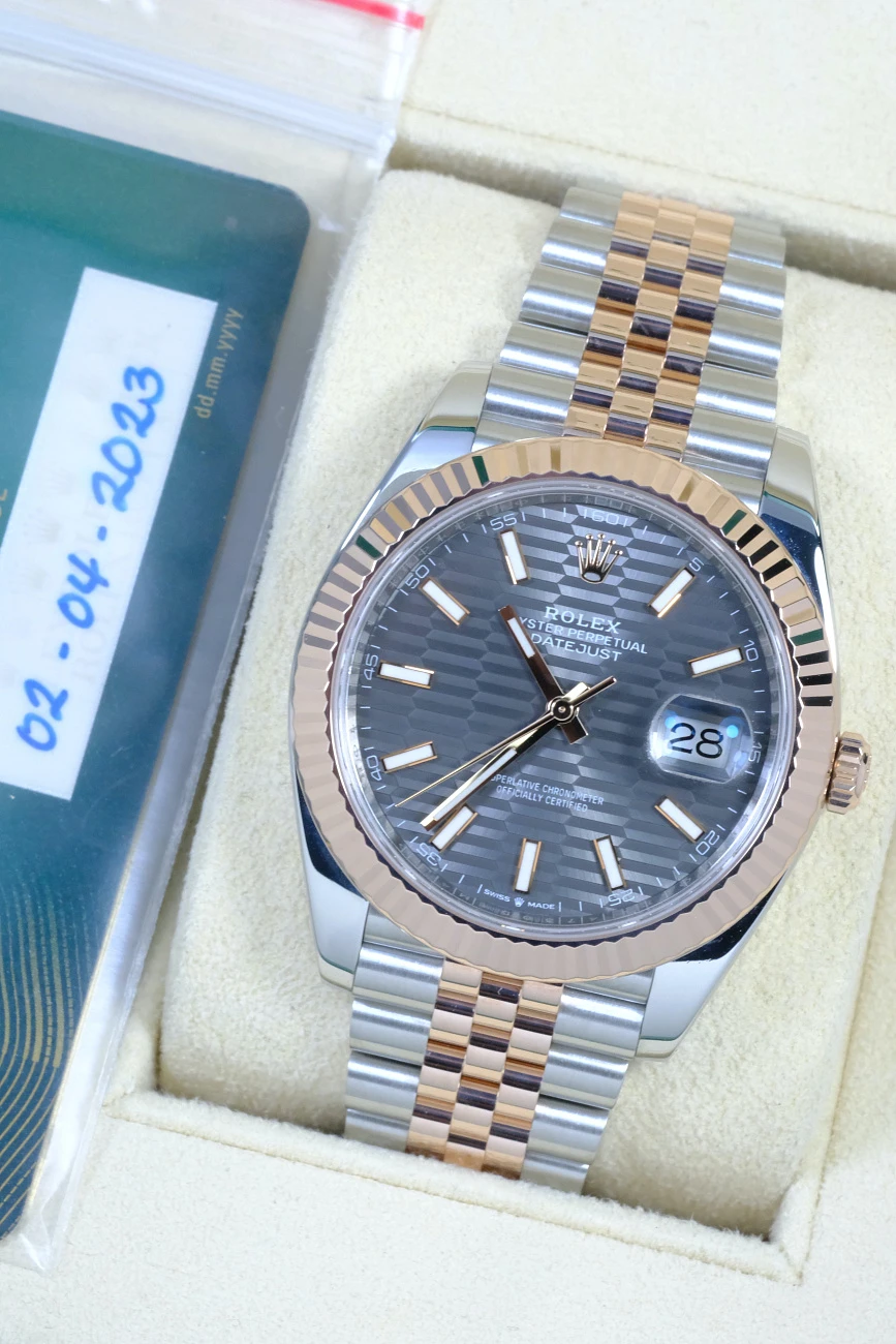 Часы Rolex  Datejust 41Mm Steel And Everose Gold Fluted Motif  126331