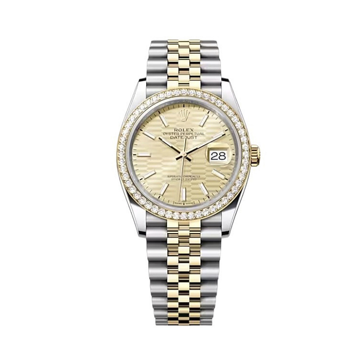 Часы Rolex  Datejust 36Mm Oystersteel Yellow Gold And Diamonds Pattern Motif  126283RBR-0025