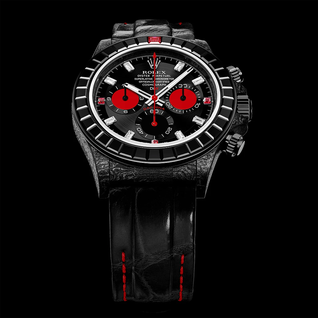 Заказать DiW  Rolex Daytona 40 Mm Rainbow Black Gems  
