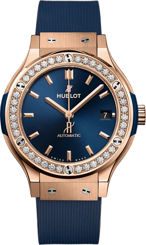 Заказать Hublot  Classic Fusion King Gold Blue Diamonds  565.OX.7180.RX.1204