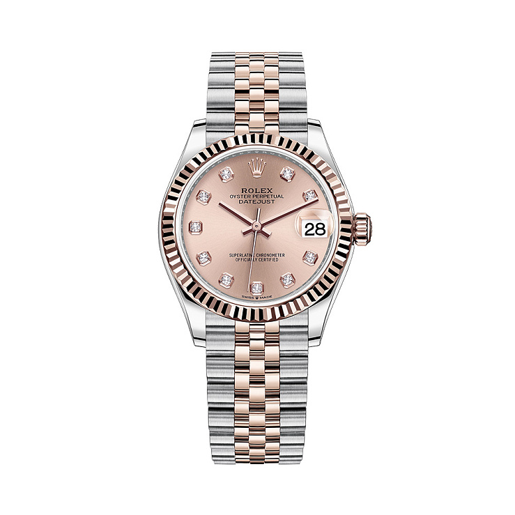 Часы Rolex  Datejust 31Mm Steel & Rose Gold Pink Dial And Diamonds  278271