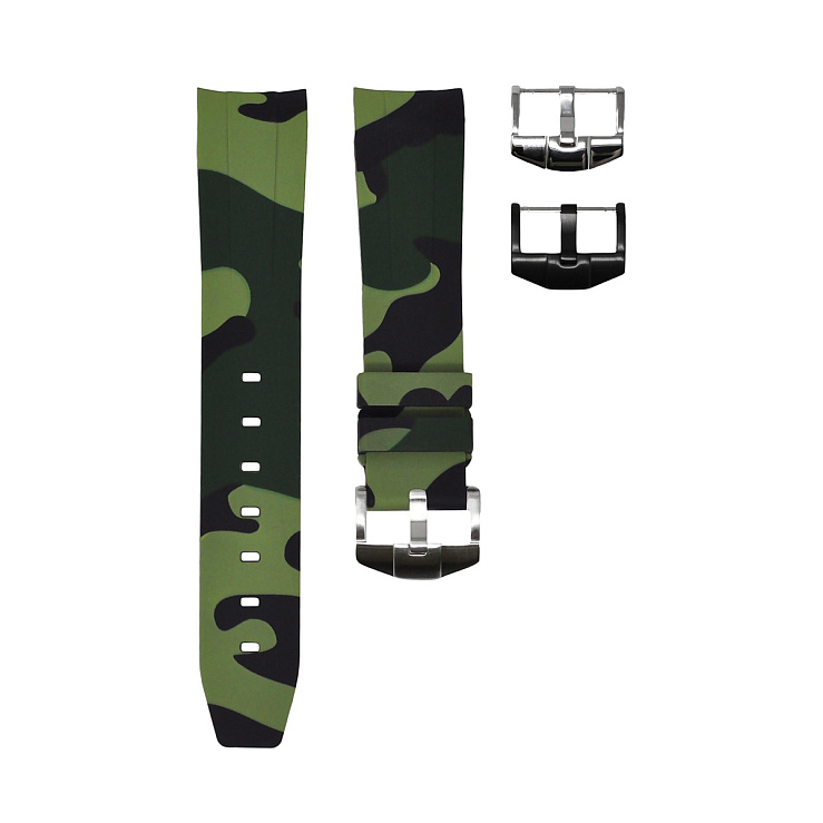 Часовой ремешок Rolex  Ремешок Для Часов Green Camo 40Mm Strap  