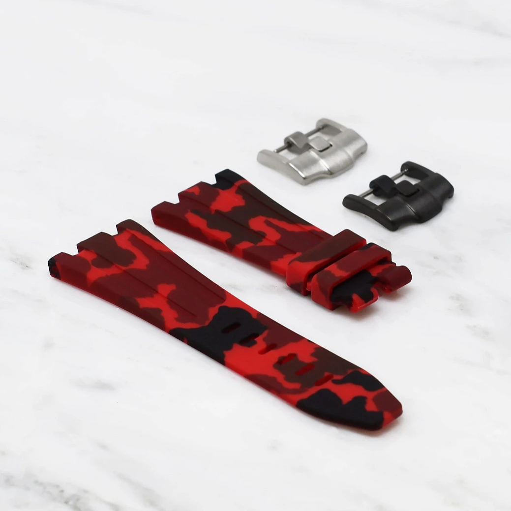 Часовой ремешок Audemars Piguet  Ремешок Для Часов Red Camo Ap Diver 42Mm Strap  