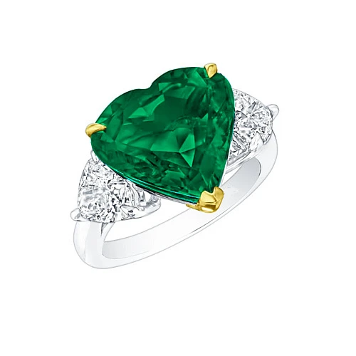Украшение GRS GemResearch Swisslab  Кольцо с изумрудом 5,84 ct. Intense To Vivid Green (Colombia)   