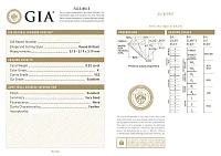Украшение GIA  Кольцо с бриллиантом 0,52 ct. K/VS2   