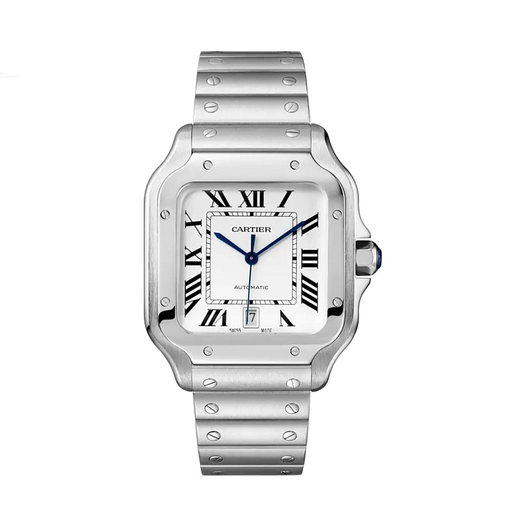 Часы Cartier  Santos De Cartier Large Model White Dial  WSSA0018