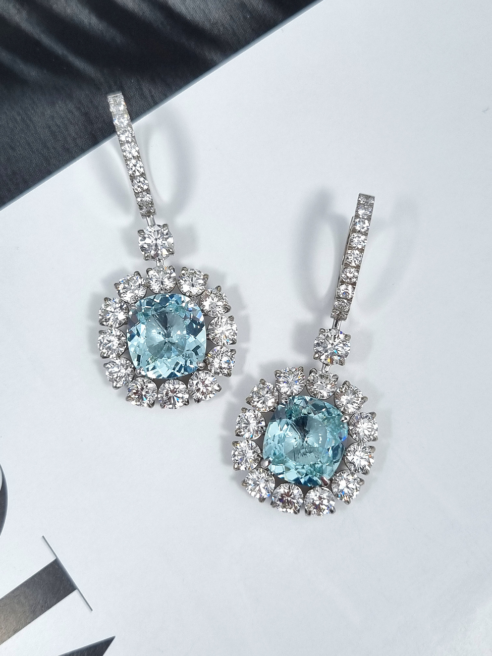 Украшение GIA  Серьги с турмалинами "Параиба" 5,16/5,40 ct.   