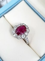 Украшение GIA  Кольцо с рубином 2,07 ct. "Pigeon Blood"   