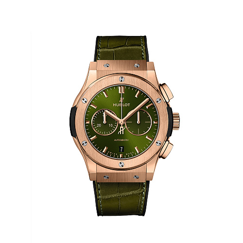 Часы Hublot  Classic Fusion Chronograph King Gold Green  541.OX.8980.LR
