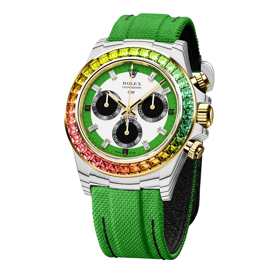 Заказать DiW  Rolex Daytona 40 Mm Rainbow Wild Green  