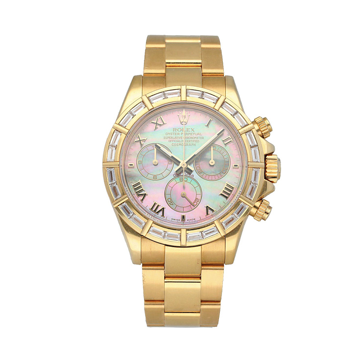 Часы Rolex  Daytona Mop Yellow Gold Baguette Diamond  116568