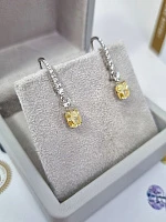 Украшение GIA  Серьги 1,03/1,03 ct. Fancy Yellow   