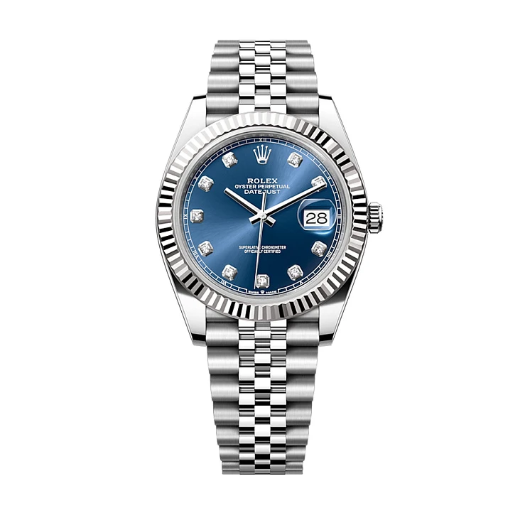 Часы Rolex  Oyster Perpetual Datejust 41Mm Blue Dial Diamond  126334