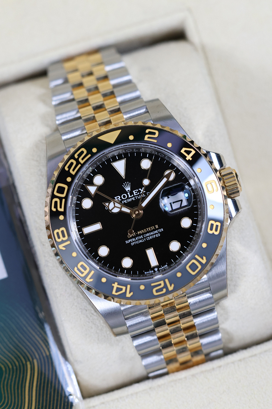 Часы Rolex  Gmt-Master Ii Steel & Yellow Gold Full Stickers  126713GRNR