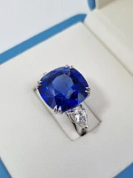 Украшение GRS GemResearch Swisslab  Кольцо с сапфиром 17,62 сt. "Royal Blue"   