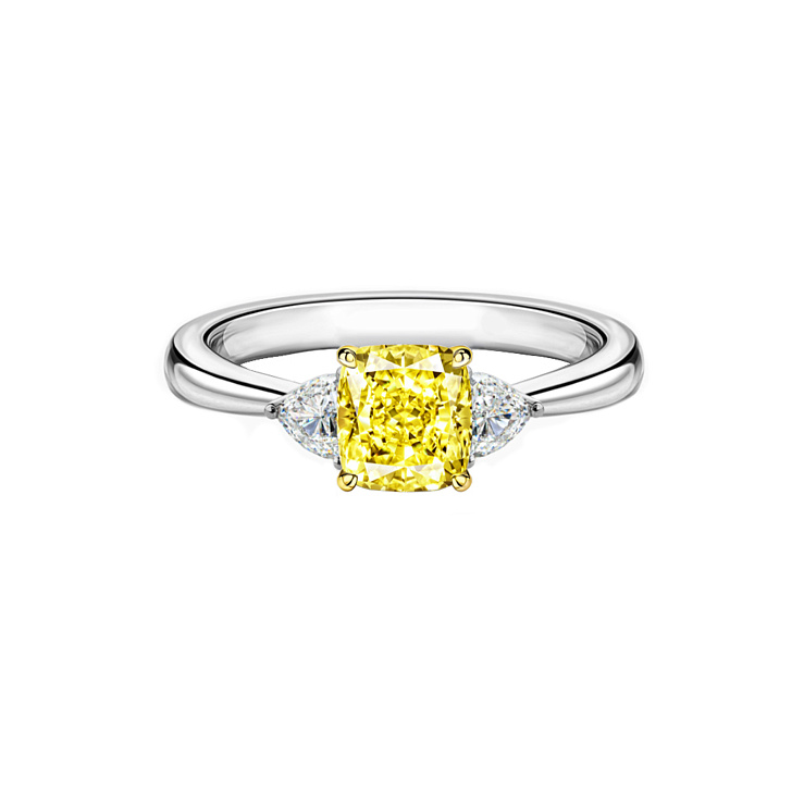 Украшение NO NAME  Кольцо 1,72 ct. Fancy Light Yellow/VVS2   