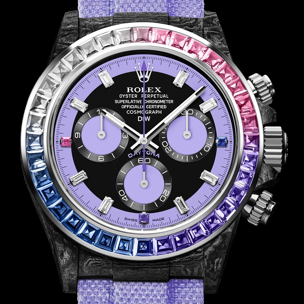 Заказать DiW  Rolex Daytona 40 Mm Rainbow Violet  