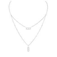 Украшение Messika  Колье Move Uno 2 Rows Pavé  Move Uno 2 rows pavé diamond necklace 7174 