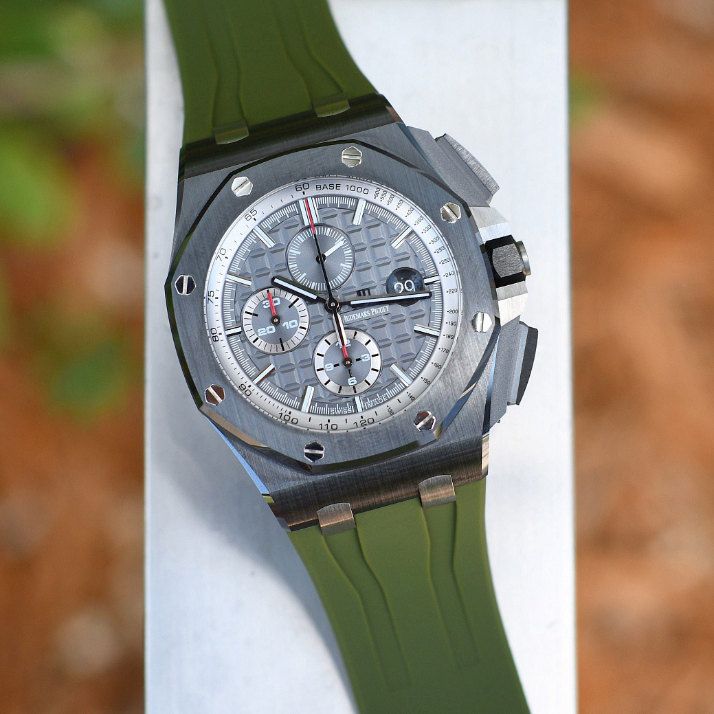 Часовой ремешок Audemars Piguet  Ремешок Для Часов Olive Ap Royal Oak Offshore 44M Strap  