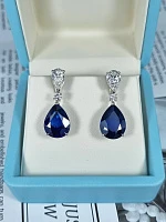 Украшение GRS GemResearch Swisslab  Серьги с сапфирами 7,76/8,12 ct.   
