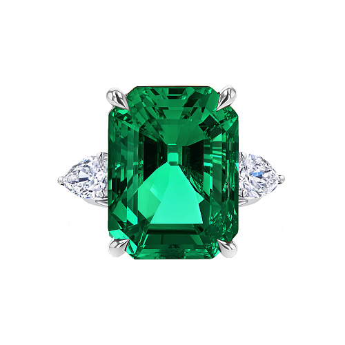 Украшение GRS GemResearch Swisslab  Кольцо с изумрудом 6,28 ct. (Colombia) Vivid Green   