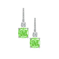 Украшение GIA  Серьги 3,01/3,02 ct. Light Greenish Yellow/VVS2-Si1   