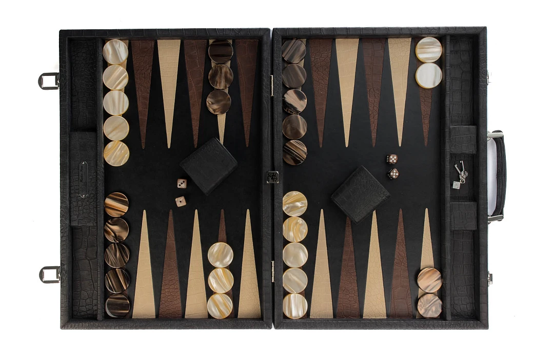 Сумки и аксессуары Hector Saxe Paris  Backgammon Buffalo Leather Competition  