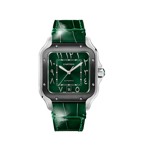 Часы Cartier  SANTOS DE CARTIER ARABIC GREEN DIAL 40mm  WSSA0055
